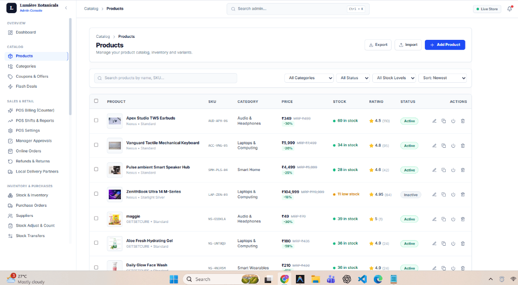 NexusStore main interface preview