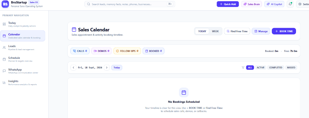 BroStartup – SalesOS preview